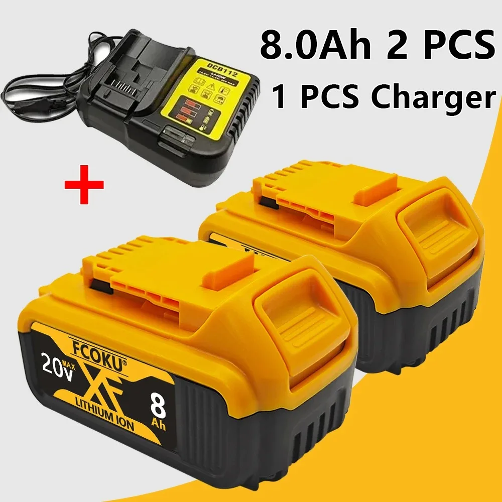 

100% New Genuine advanced battery For Dewalt Battery,20V 8Ah tools compatible DCB200 DCB182 DCB609 DCB184 batteries