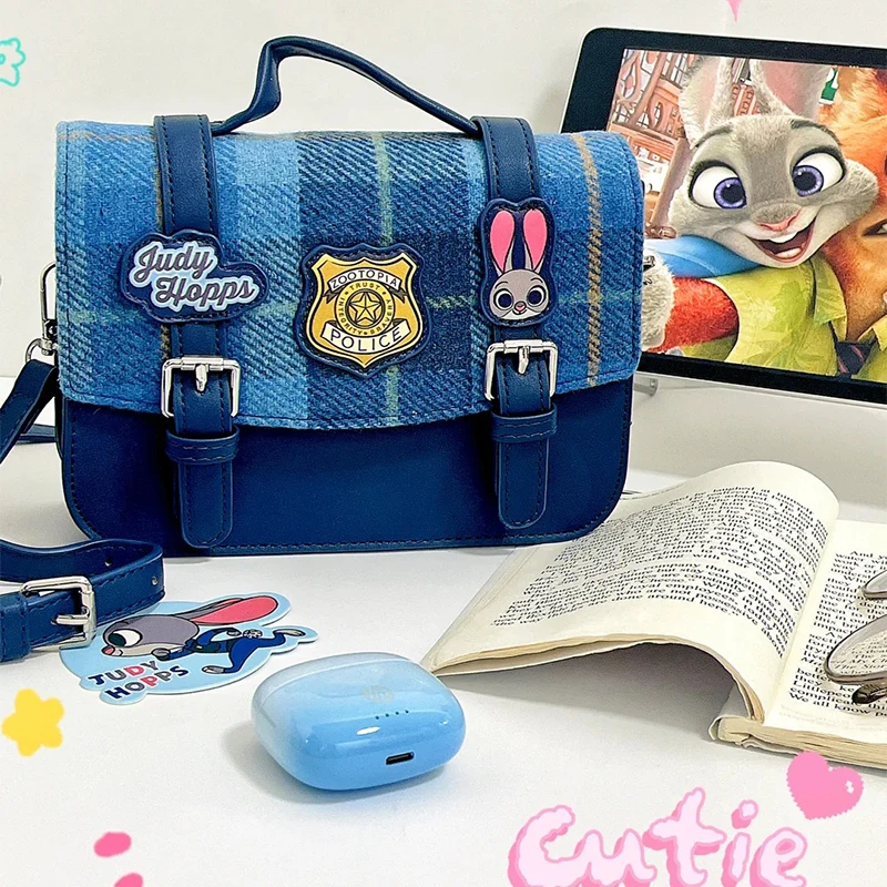 حقيبة يد Miniso Disney Zootopia Series حقيبة يد Nick Judy Cambridge حقيبة يد محمولة على الجسم حقيبة كروس لطيفة على الطراز البريطاني هدايا