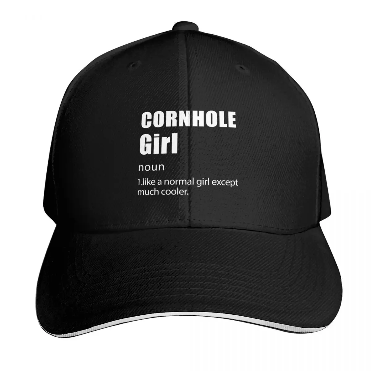 Cornhole Girl Definition, Funny Cornhole Design, Cornhole Quote Baseball Cap Men Women Casual Summer Sport Sun Cap