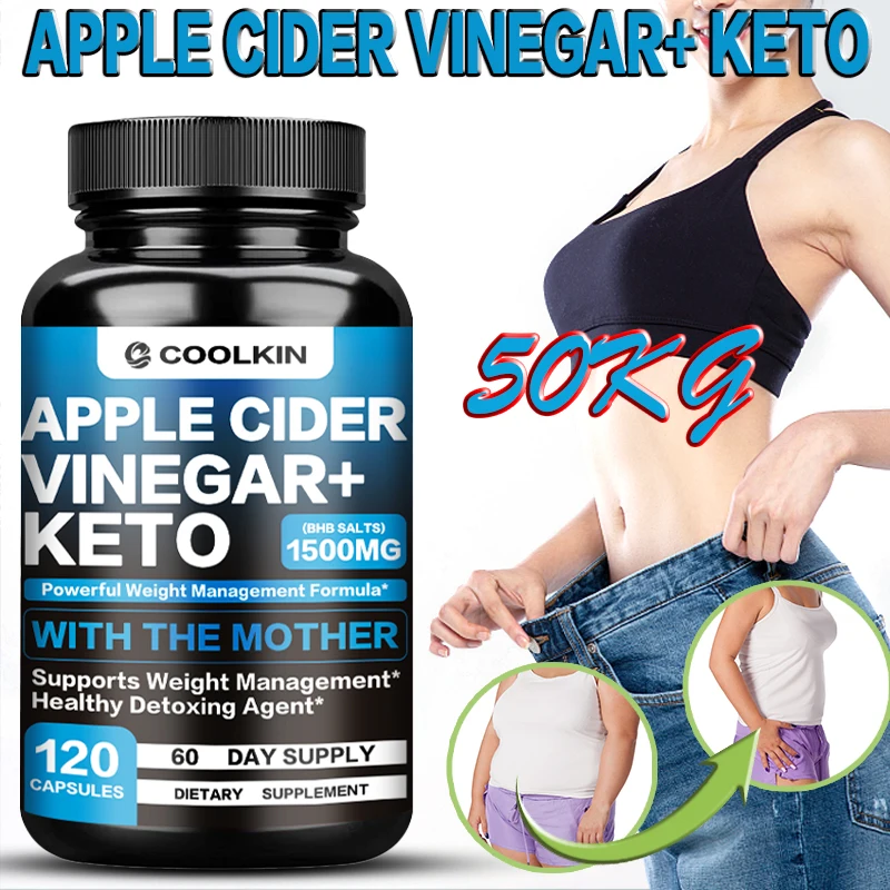 

Apple Cider Vinegar + Keto Capsules - Fat Burning, Metabolism Promotion, Appetite Suppression, Intestinal Digestive Health