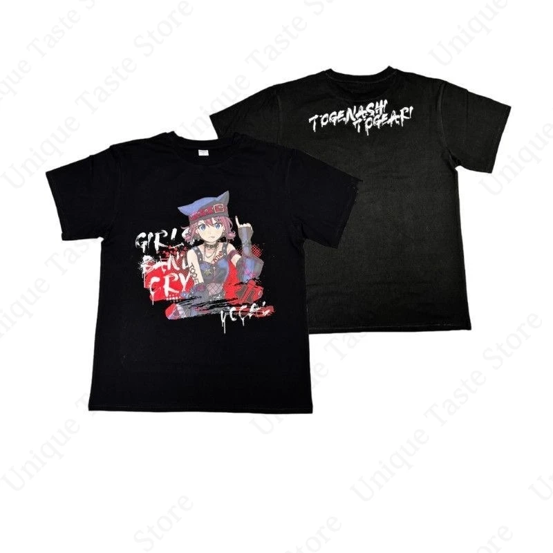 ‌Girls Band Cry T-shirt Rina Same Togenashi Togeari Cartoon Print Short Sleeve Tee Nina Momoka Tomoe Casual Anime Fans T Shirt