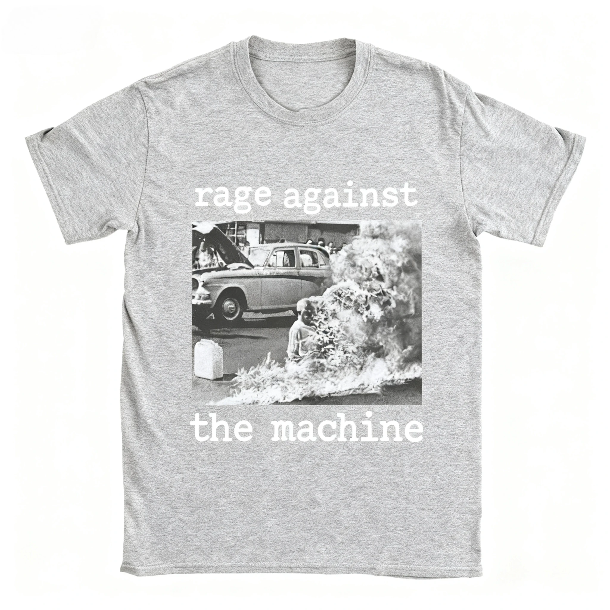 الرجال الغضب ضد الآلة تي شيرت القطن الخالص بلايز الجدة قصيرة الأكمام طاقم الرقبة تي شيرت هدية فكرة تي شيرت #5