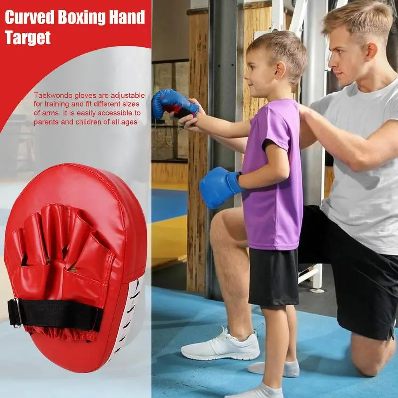 Boxing Pads Curved Punching Mitts Training Hand Target Gloves Training Focus Pads for Kickboxing Karate Muay Thai Kick Sparring