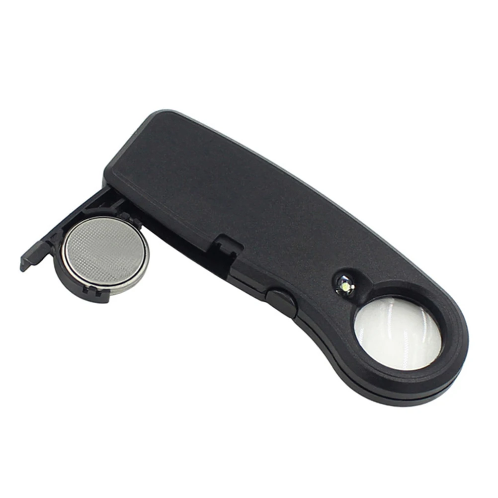 

LED Magnifying Glass Light H held Mini Loupe Text Reading Portable ABS Material Clear Vision Jewelry Identification for Seniors