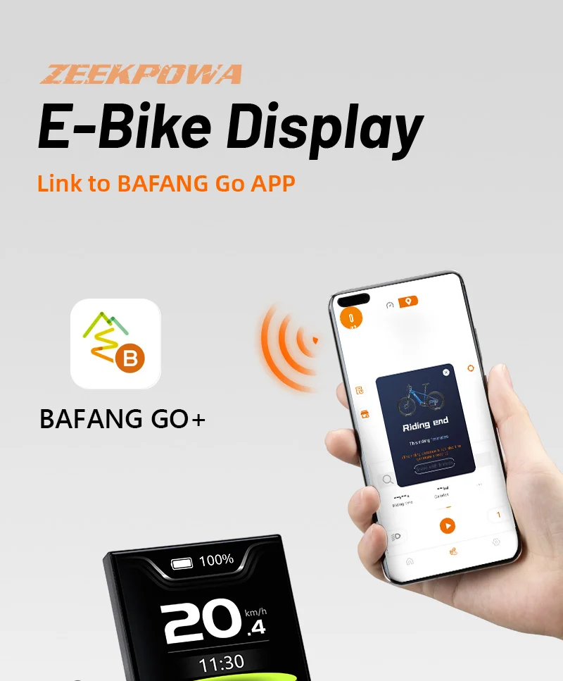 BAFANG DPC010 E-Bike-Display 4-Zoll-TFT-Bildschirm IP66 Wasserdicht Automatische Hintergrundbeleuchtung E-Bike-Tachometer & Computer mit Typ-C-Ladegerät – Detail 4