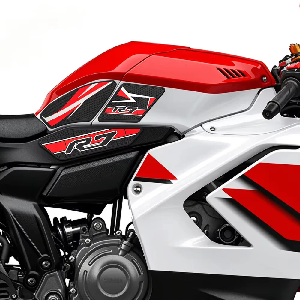 For Yamaha YZF-R7 YZFR7 2026 Motorcycle Accessories Rubber Gas Tank Decoration And Protection Thicken Decals Fuel Tank Stickers