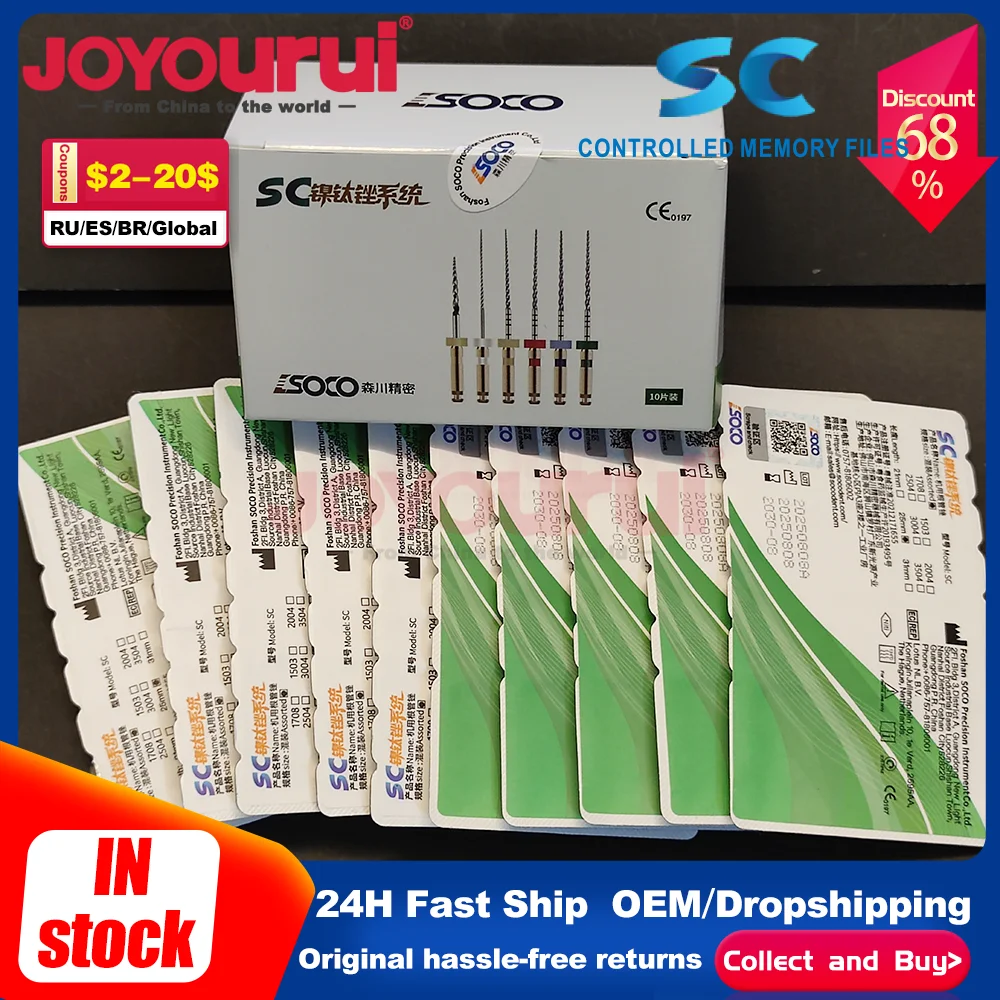 

Стоматологическая напильник SOCO SC с конусом корневых каналов, эндодонтический напильник 25 мм, термоактируемый роторный напильник, гибкие материалы для стоматолога COXO