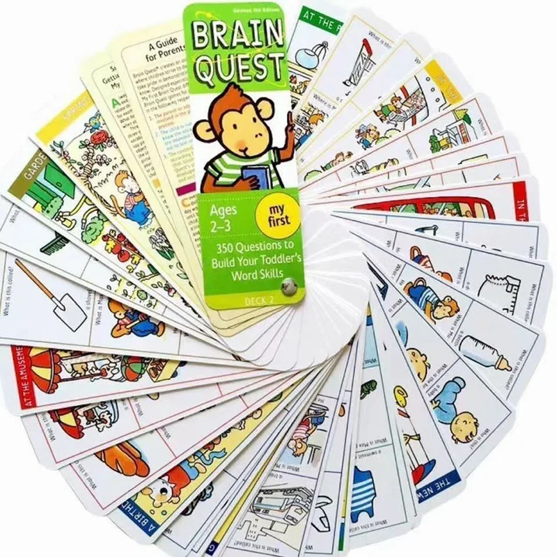 Tarjeta Brain Quest BQ Q & A, 4 cajas, lectura puntual, inglés, preescolar, tarjeta de iluminación en inglés, Libros Livros