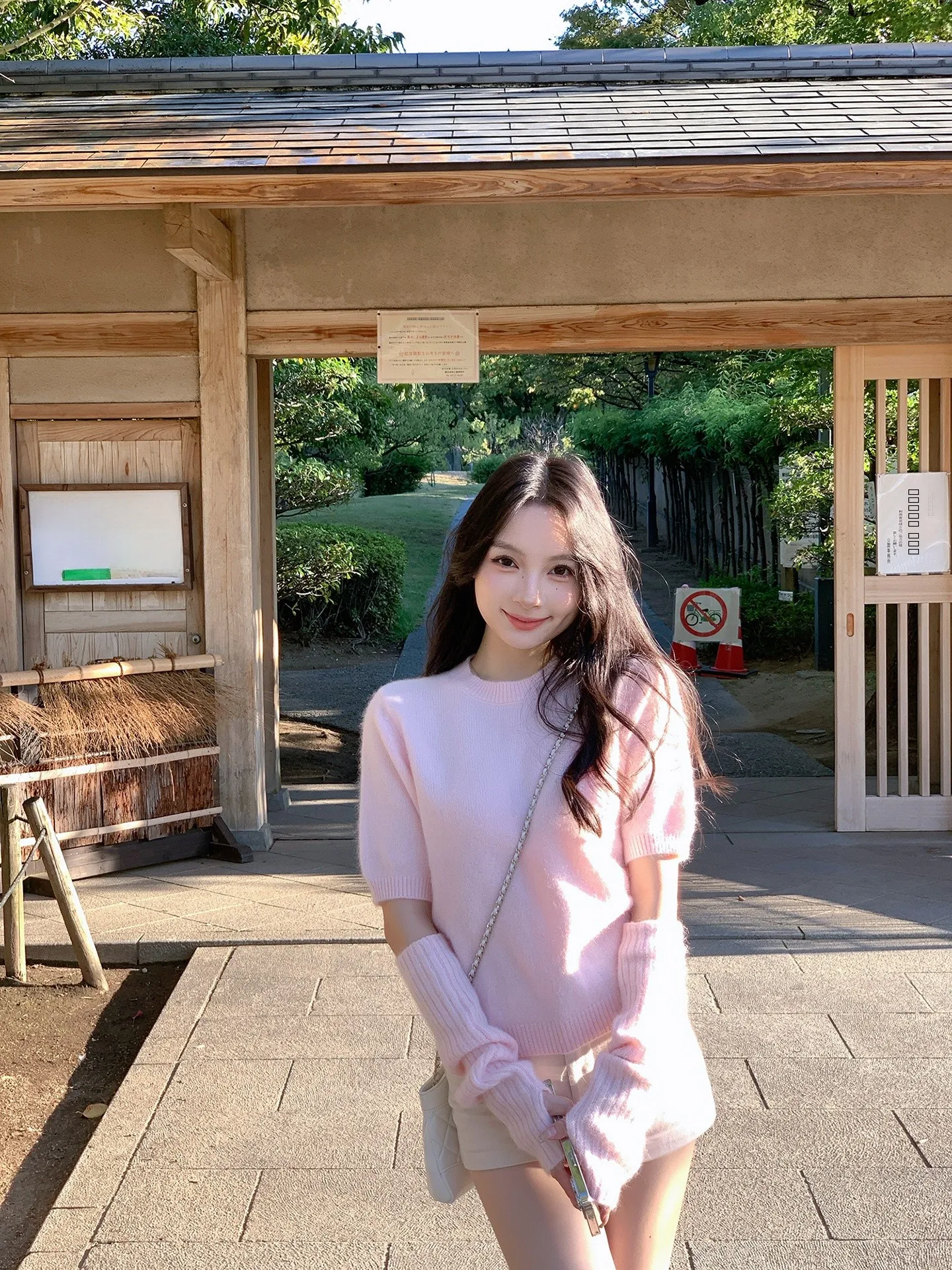 

Pink Bear Fur Mixed Knit Svel Sweater Women's Autumn Winter New Sle Inner Wear Base irt Pure Desire Zhouye Ye