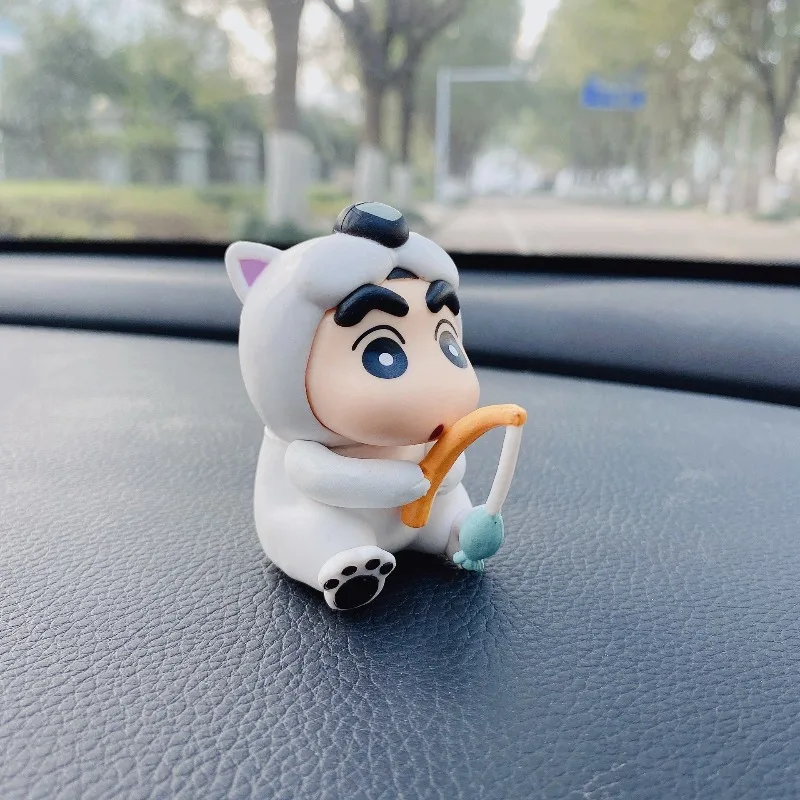تلوين شين تشان أنيمي الكرتون Q نسخة الشكل Nohara Shinnosuke نموذج Kawaii سيارة زخرفة دمية جمع الهدايا اللعب #5
