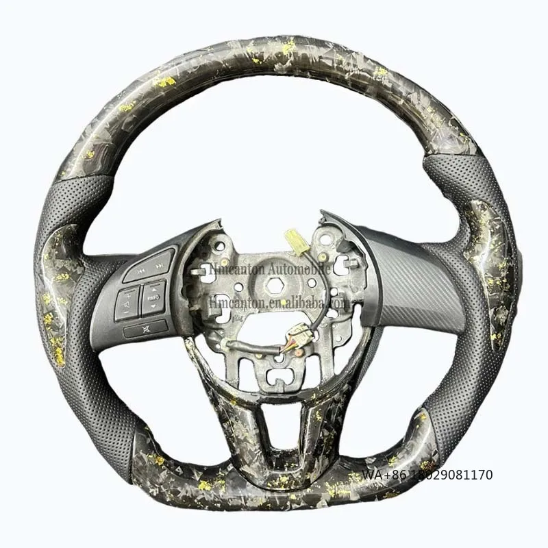 

Modification Finely Processed Forged Carbon Fiber Perforated Leather Grip Wheel for Mazda AXELA Car Steering Wheel