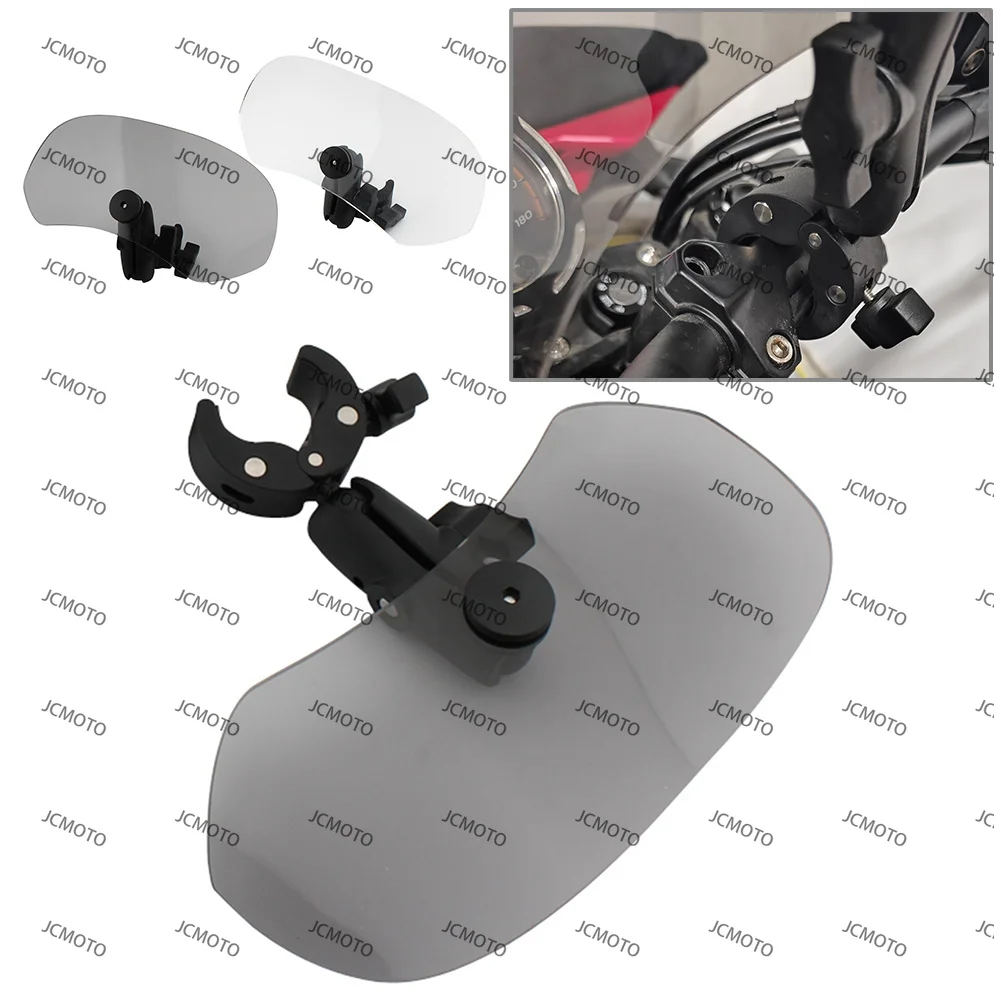 22-41mm round tube Small Windshield Wind Deflector Windscreen for Honda CBR 650 1000 RR for Suzuki GSXR 750 1000 with clamp