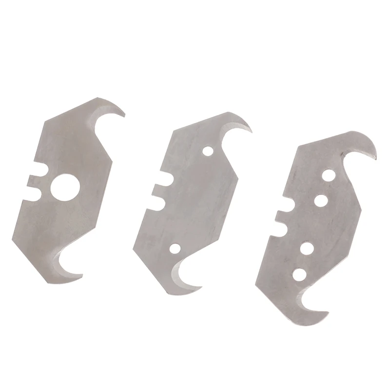 10Pcs Hook Knife Blade Dolphin Acrylic Board PVC Plastic Floor Construction Tool Cutting Horn Carpet Steel