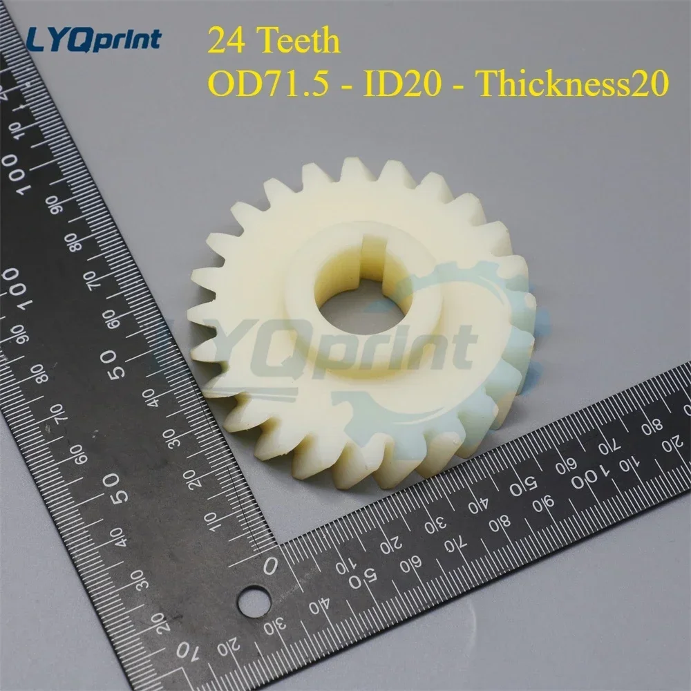 Flat Well-built Best Quality KBA 750 KBA Printing Press Water Roller Gear Nylon Gear RAPIDA75 Ink Roller Gear 24 Teeth OD71.5-ID