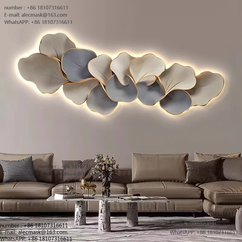 

Creative Chinese Living Room Wall Art Home Decor Painting Sofa Background Wall LED Glow Crystal Porcelain Painting