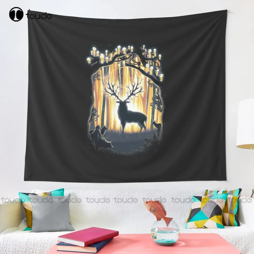 Deer God Master Of The Forest Tapestry Tapestry Large Tapestry Wall Hanging For Living Room Bedroom Dorm Room Home Decor