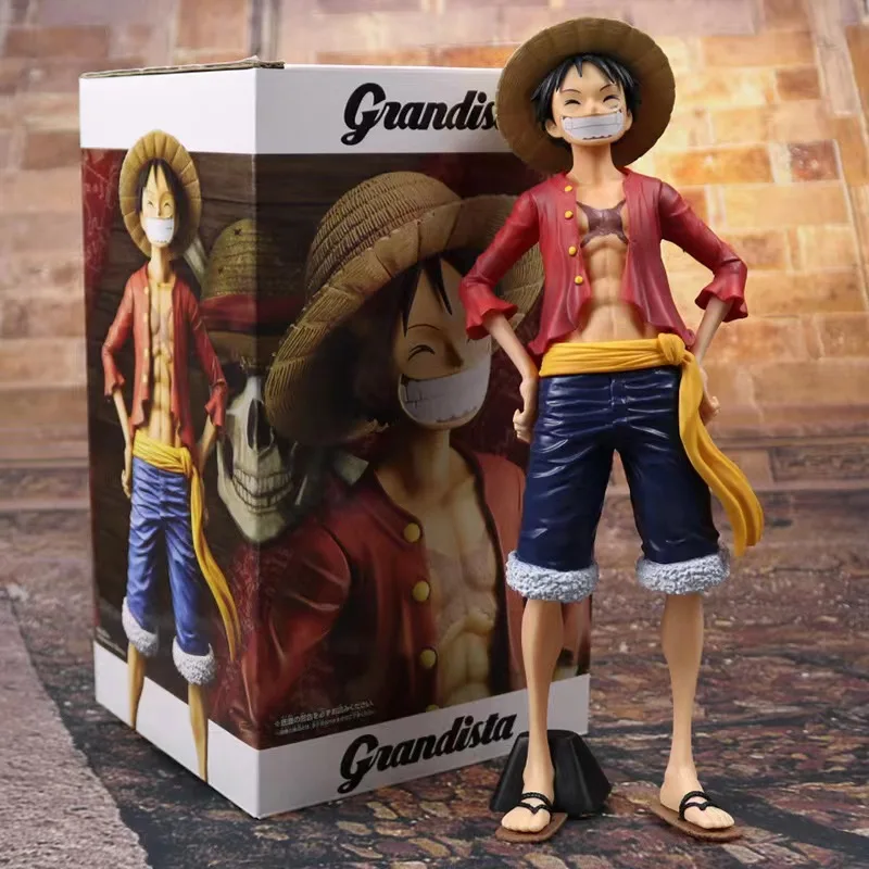 Anime One Piece 26cm Monkey D Luffy Action Figures Three Form Face Changing Pvc Statue Model Collectible Children Toy Kids Gifts