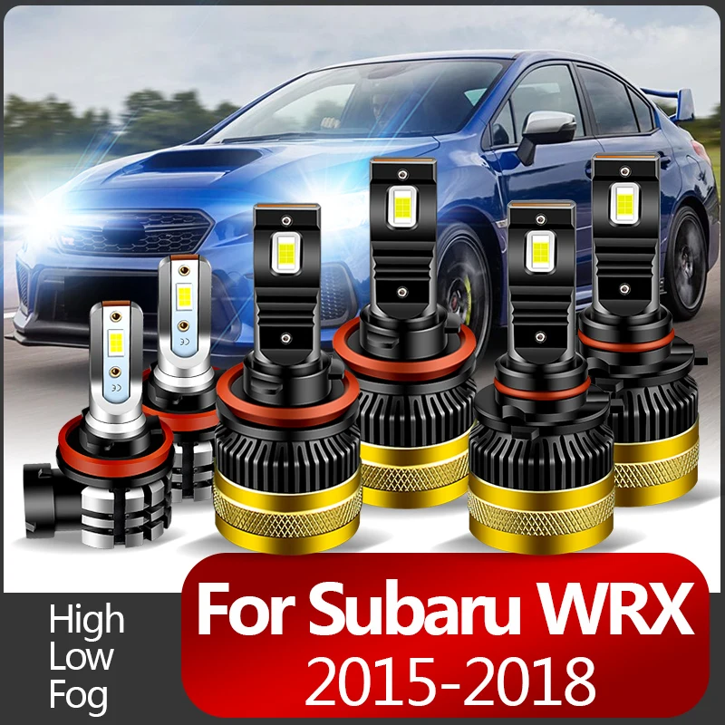 2PCS 30000LM For Subaru WRX 2015-2018 Car LED Headlight Bulbs 9005 High Beams H11 Low Beams Fog Lamp High quality Canbus 6000K