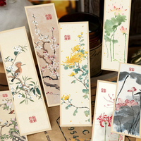 30pcs Chinese painting style bookmarks Chinese ink painting reading book page book marking notebook marking student stationery