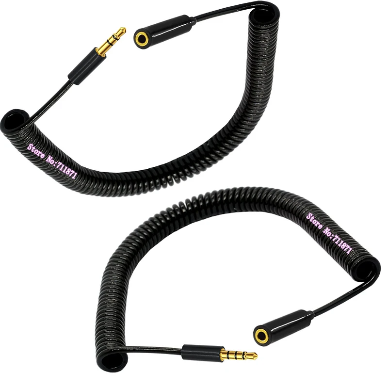 Spring elasticity TRRS TRS 3.5 Male Female Extend Line Spiral elastic expansion contraction TRS TRRS 3.5 Extension Cord Cable