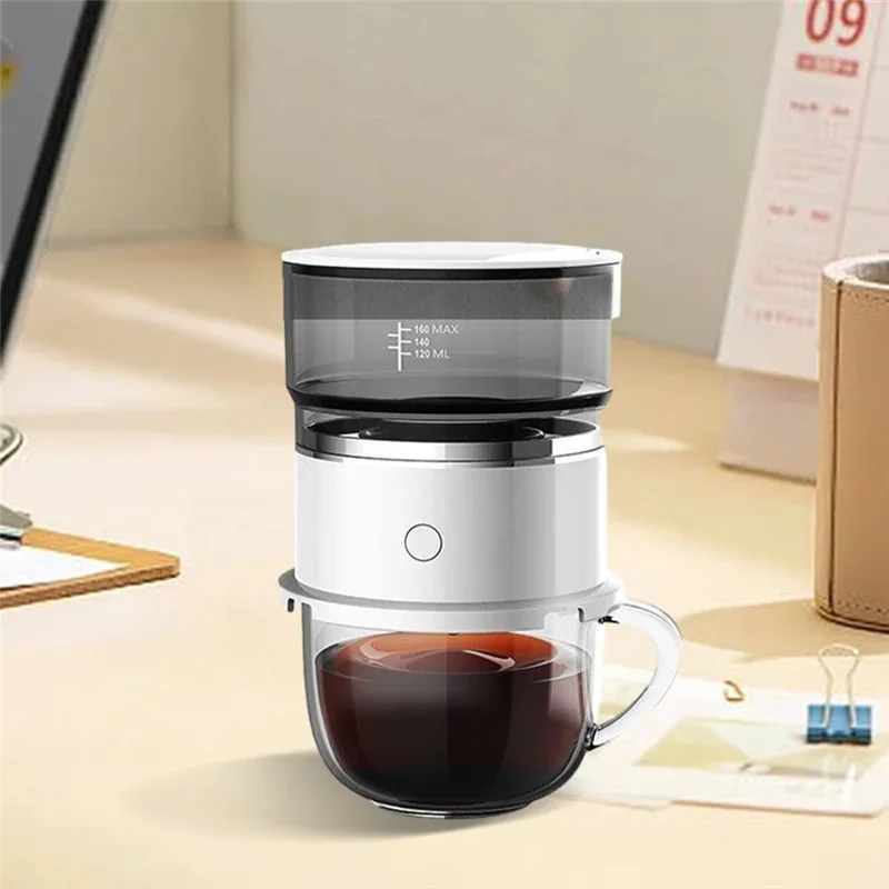 

Efficient-Portable pot Hand-Pressed Coffee Maker With Stainless Steel Filter Automatic Drip For Travel, Camping, Office