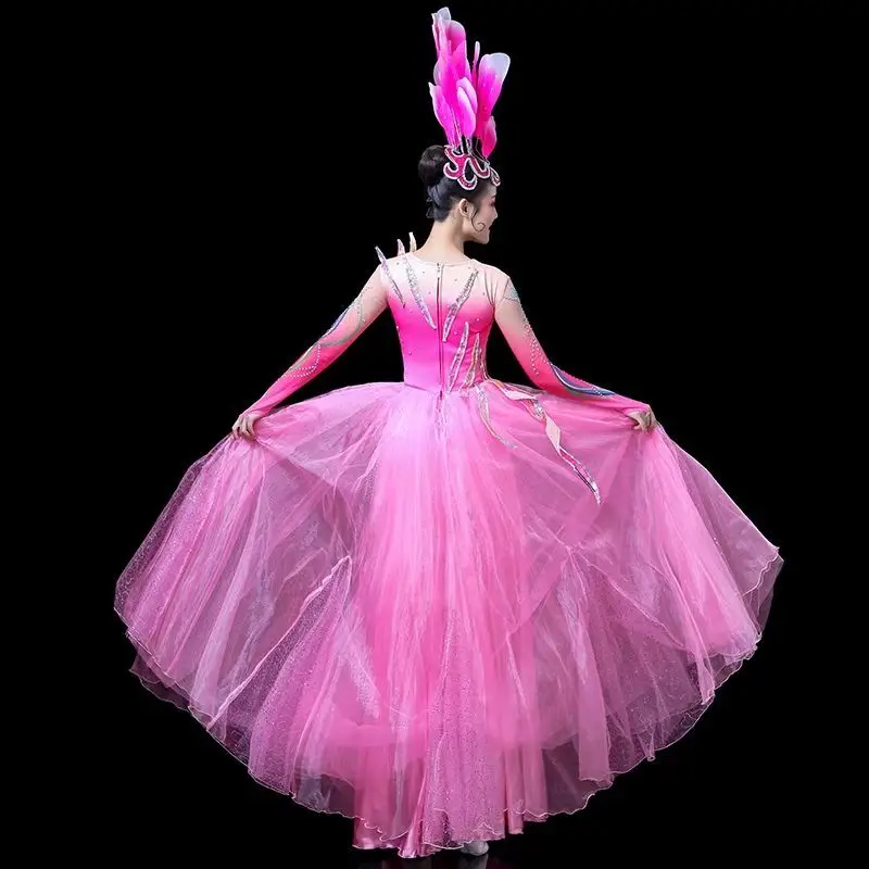 Dance Dress New Grand Modern Dance Song Accompanying Dance Big Skirt Stage Performance Clothing For Opening Dance