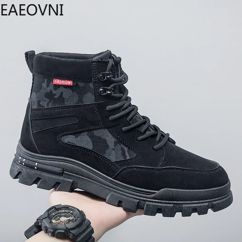 Climbing Boots Men's Winter Boot Platform Beautiful Fashionable Lightweight All-match British Style Man Shoe EAEOVNI New Hot