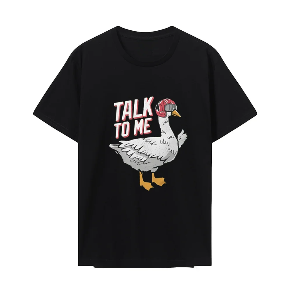 

Talk To Me Goose Personalize Men Cotton T-Shirt New Trend Tops Streetwear Tees Gun Maverick Goose Film Original Casual Tshirts