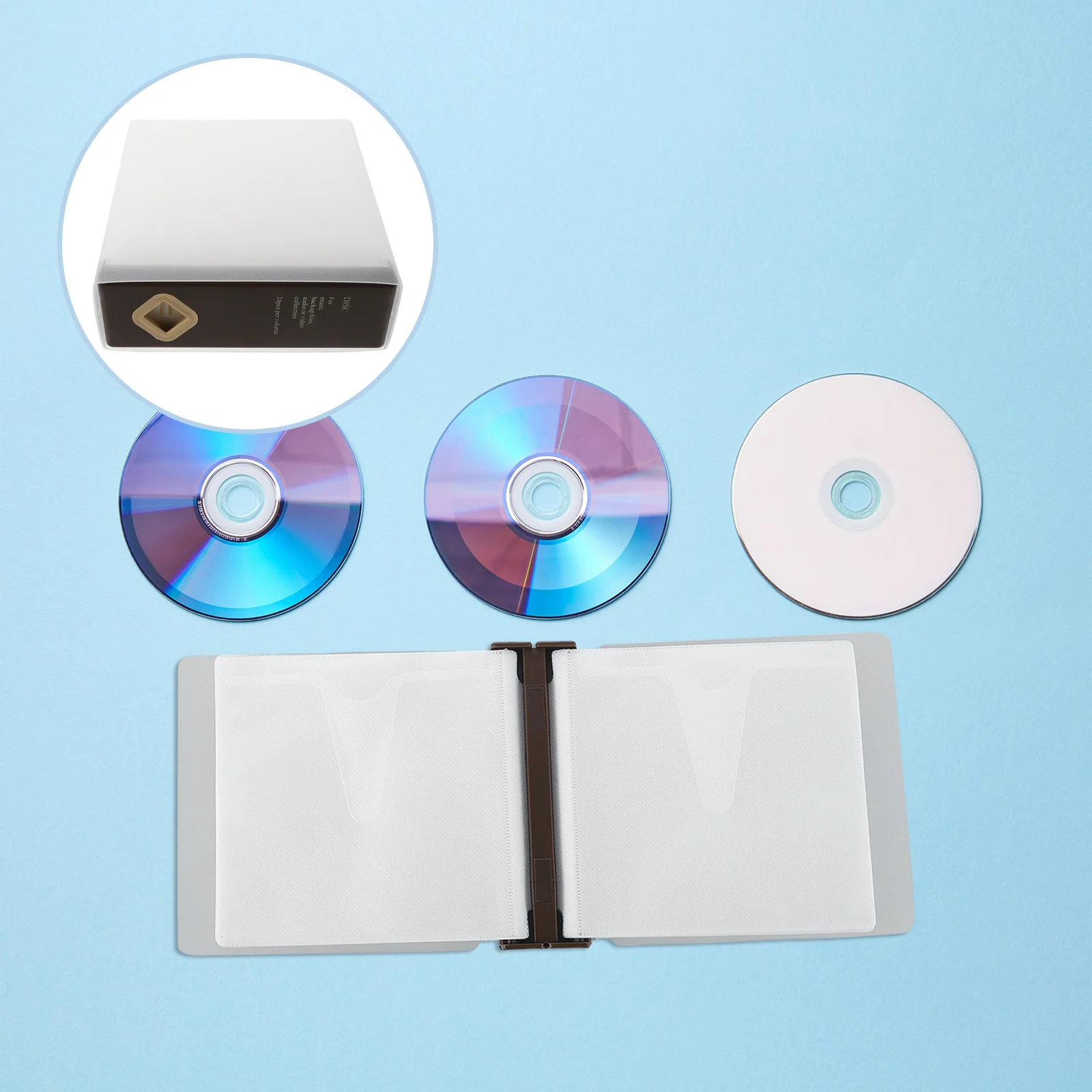 

Cd Dvd Storage Unit Strong Plastic Case for Disc Protection Space Saving Organizer for Home Office Cd Dvd Wallet