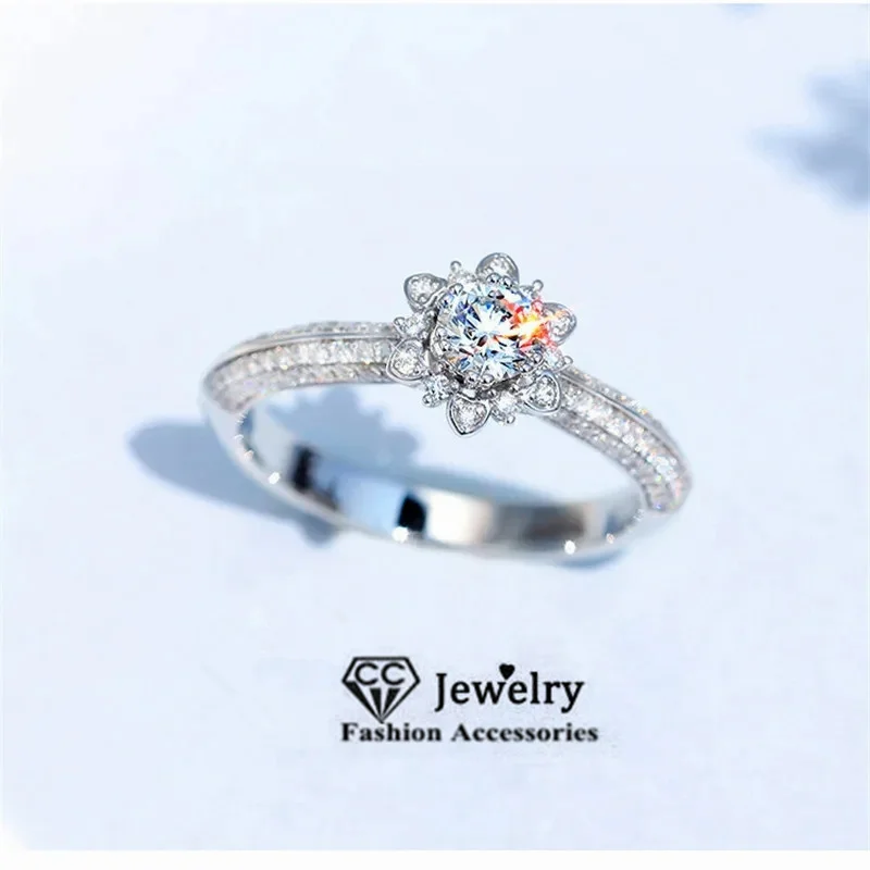 CC Wedding Rings For Women Engagement Bridal White Cubic Zirconia Diamant Fine Jewelry Temperament Bijoux Femme CC3185