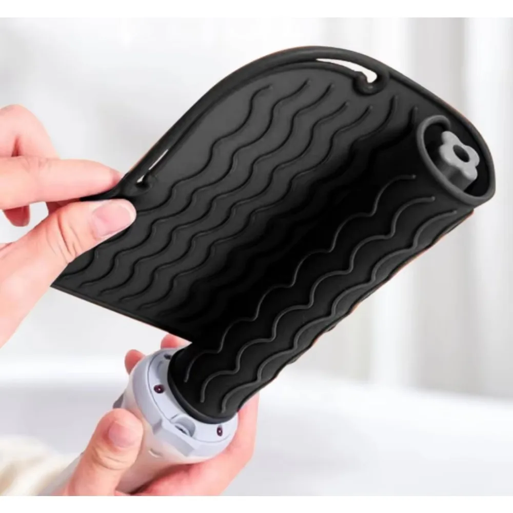 plus Size Silicone Heat Resistant Mat Portable Travel Hot Tools Pad Cover for Curling Iron Flat Iron Hair Straightener gallery 1