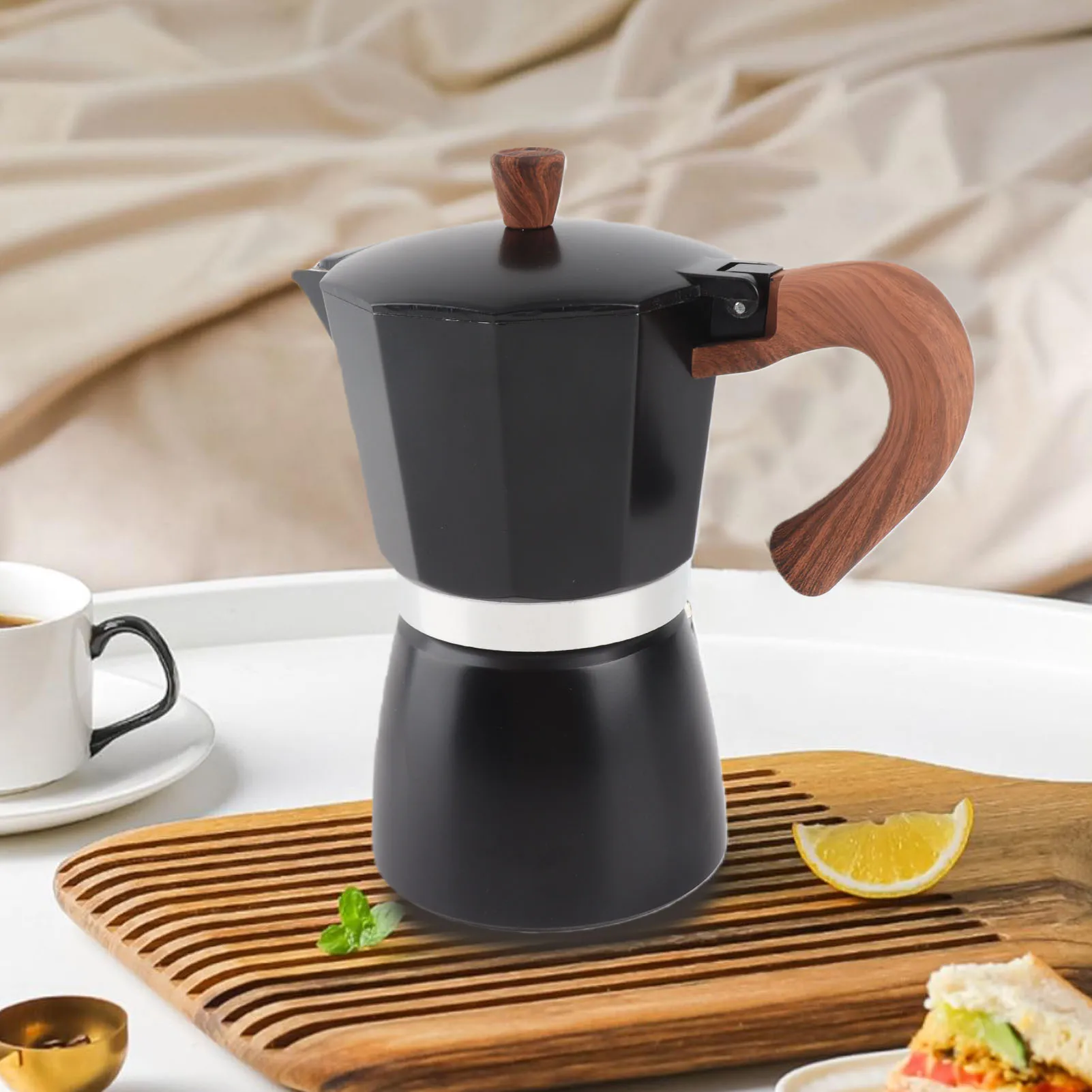 1PC 150ML/300ML Portable Aluminum Italian Style Coffee Maker Moka Pot Coffee Maker Household Mocha Cold Extract Pot for Making