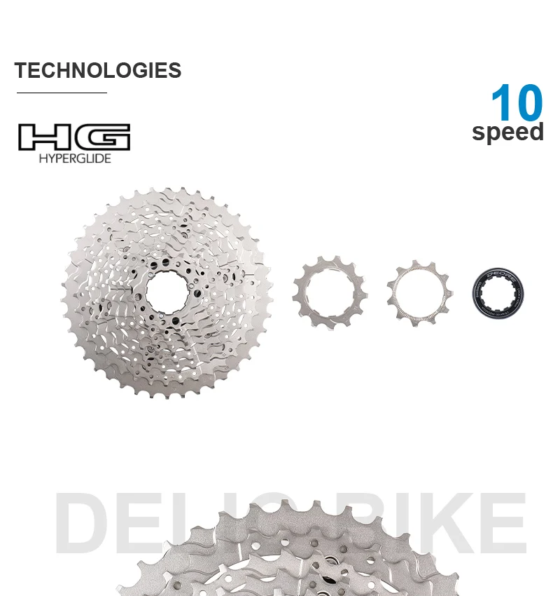 SHIMANO DEORE M4100 10v Cassette Sprocket CS-M4100-10 10-Speed - HYPERGLIDE -11-46T, 11-42TOriginal