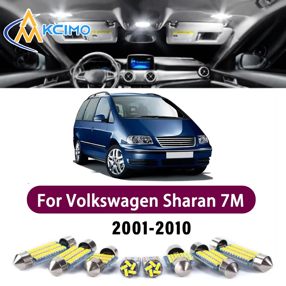 

LED Canbus Interior Reading Dome Vanity Mirror Light Kit For Volkswagen Sharan 7M 2001-2010 Premium Easy Install Bright Lights