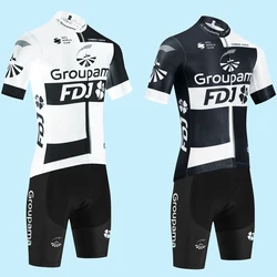 Tour 2024 FDJ Cycling Jersey Bike Shorts Set Men Women Quick dry Ropa Ciclismo Team Pro Bicycle T-Shirt Clothing