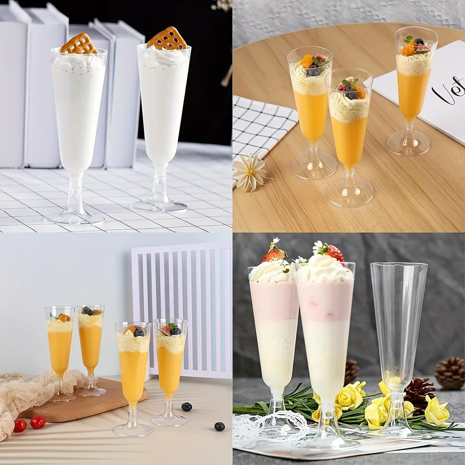25pcs 150ml Safe Packing Plastic Champagne Flutes Disposable Sparkling Champagne Bar Cups Clear Toasting Glasses For Party 5