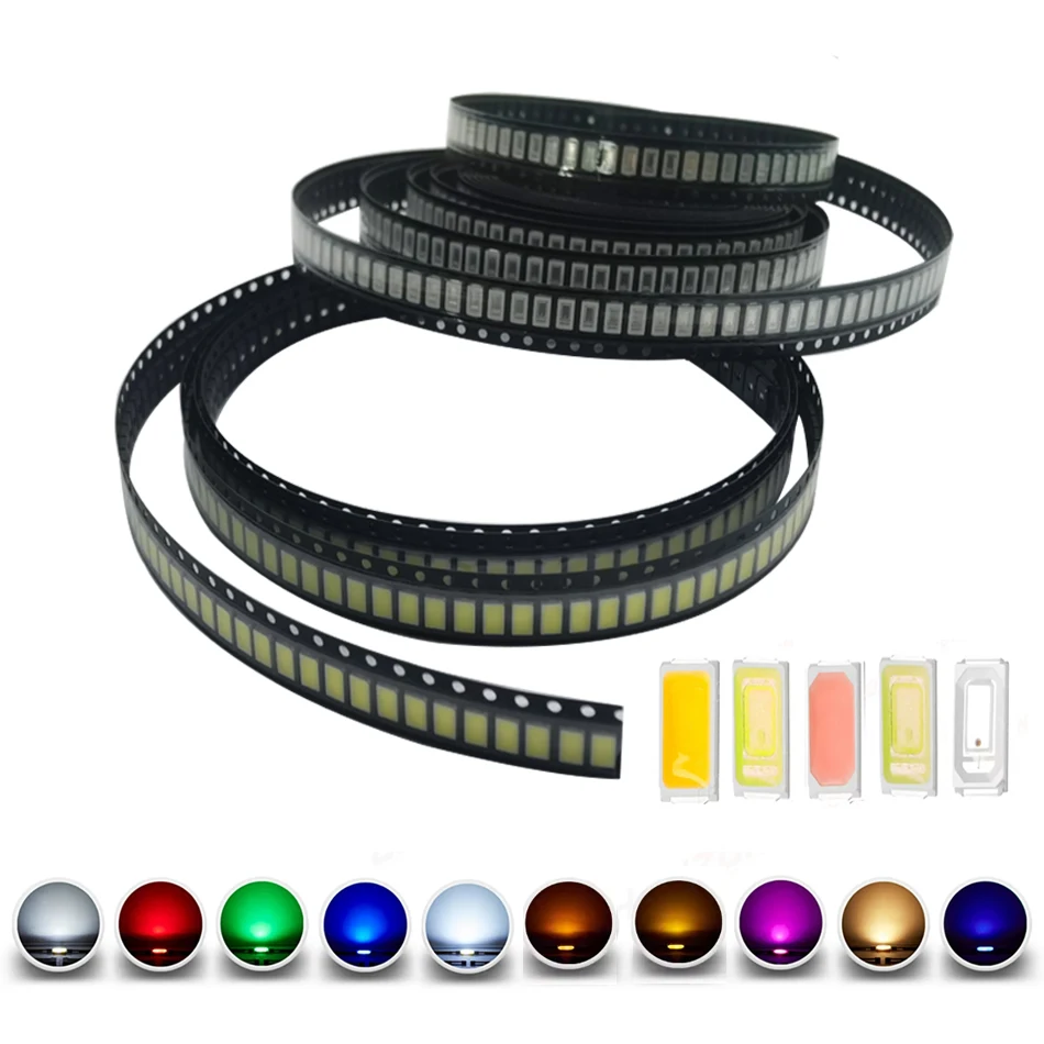 100Pcs SMD 5730 5630 LED Diode Chip 0.2W 0.5W Warm White Red Green Blue Yellow UV Purple Pink 850nm 940nm Light Beads Emitting