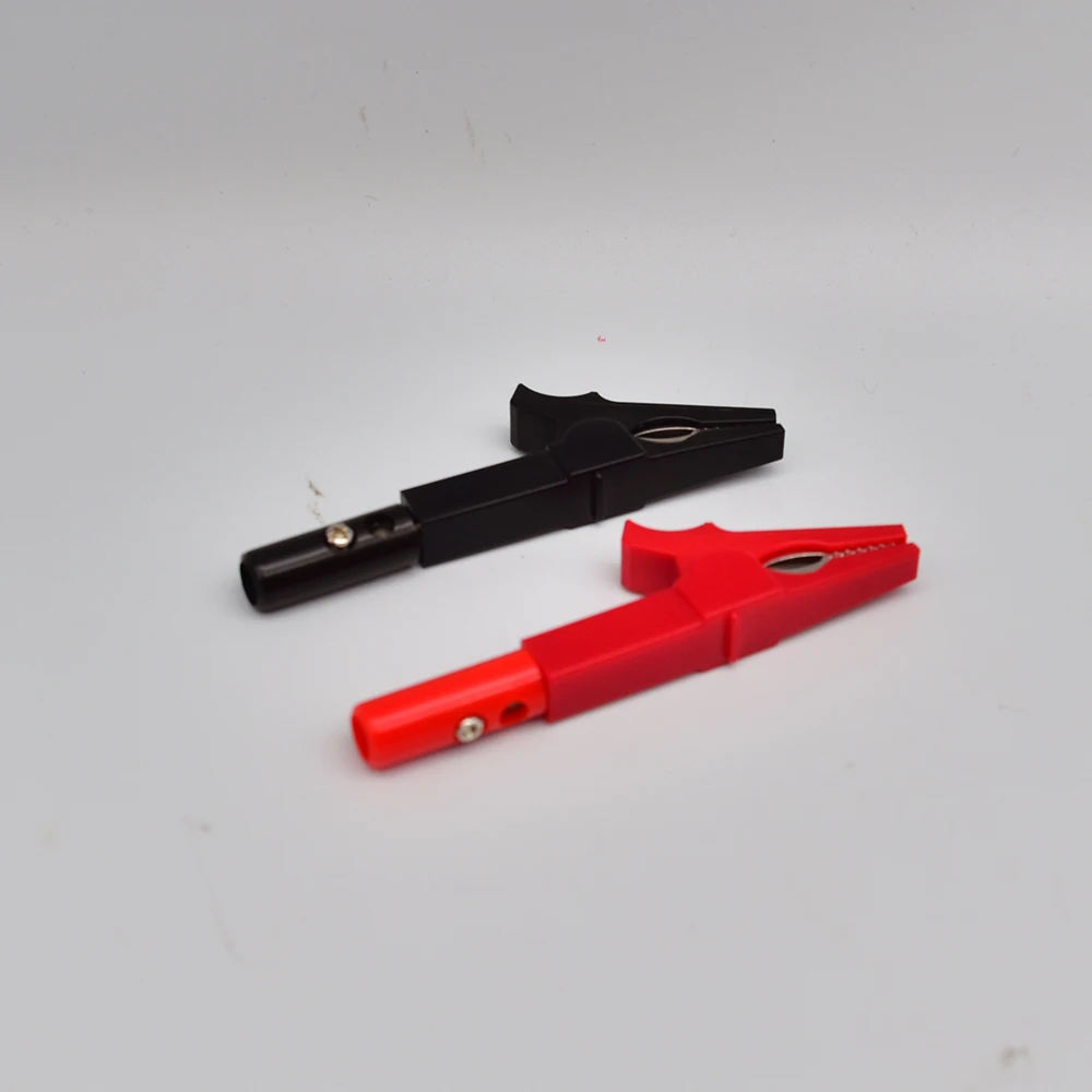 55MM Alligator Clip + BANANA PLUG, Test Probe With 4mm Banana Plug Cable Clips Socket Battery Red Black image 6