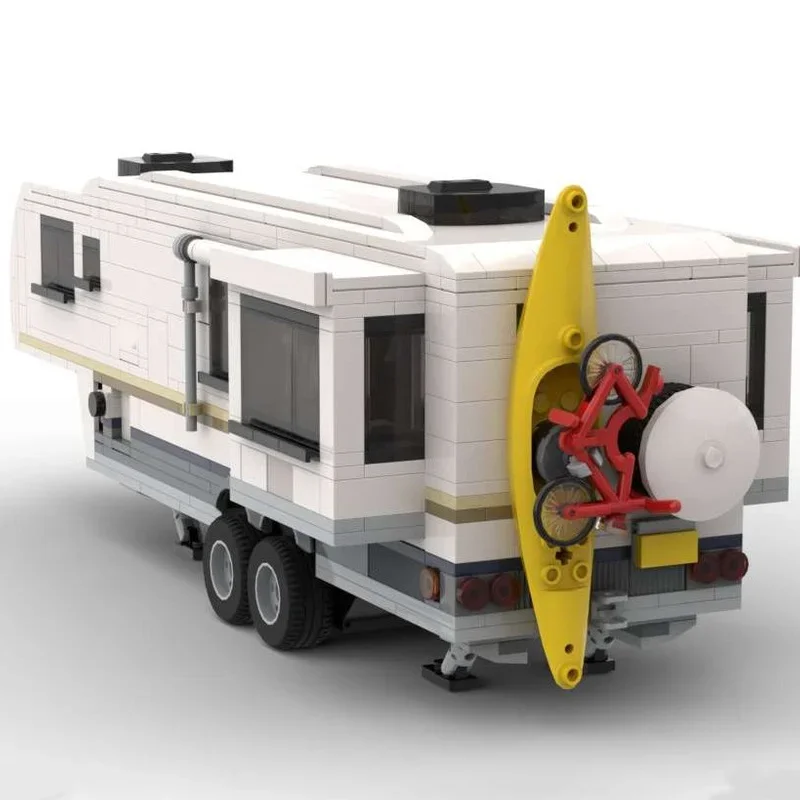 1390 Uds. Juguete MOC Tundra y quinta rueda Camper ciudad modelo juguetes de bloques de construcción montar DIY regalos de navidad Idea creativa niños