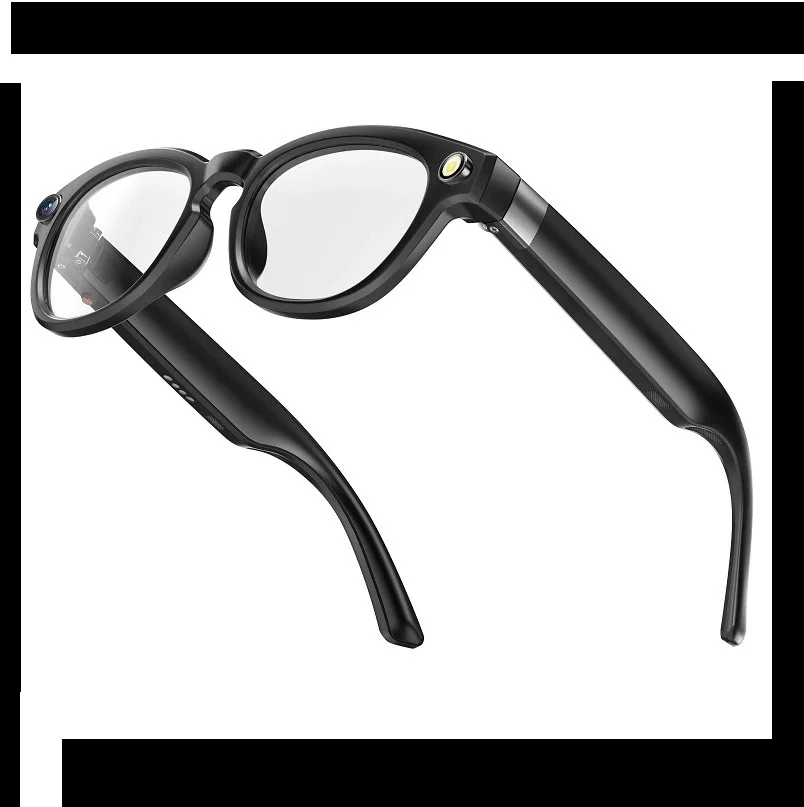Q8 Smart Glasses 4K HD Camera 32GB Large Storage Bluetooth Call Music Video Sound Record Surround Sound AI Voice Translation