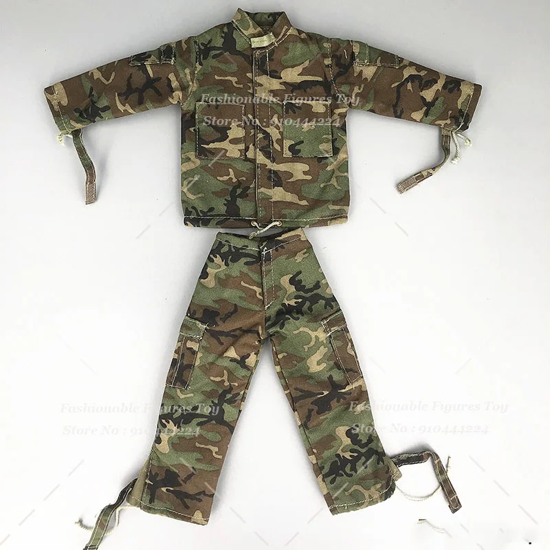 1/6 Mannen Soldaat Special Forces Jungle Camouflage Jas Broek Monteur Kleding Modern Combat Uniform Fit 12 "Actiefiguurmodel