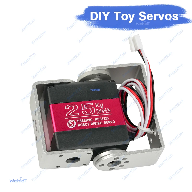 

Digital Metal Motor Servo 25KG Dual-Axis + Bracket 180 270 Degree Waterproof HY2.0 3P Terminal Cable for Robot Manipulator Arms