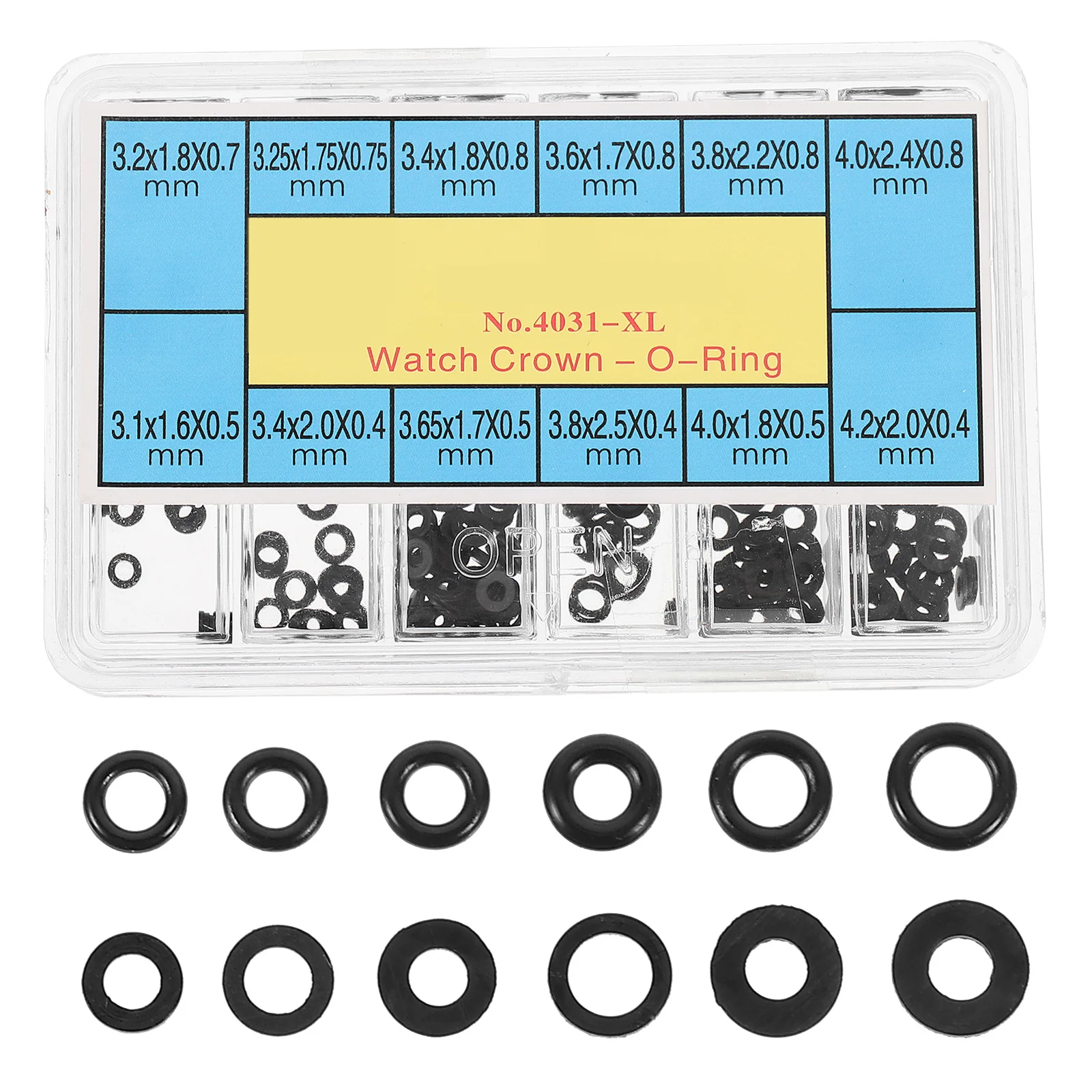 

1 Box Large Watch Seal Ring Rubber Gasket Durable Waterproof Sealing Rings Replacement for Watch Repair DIY Watchmaker