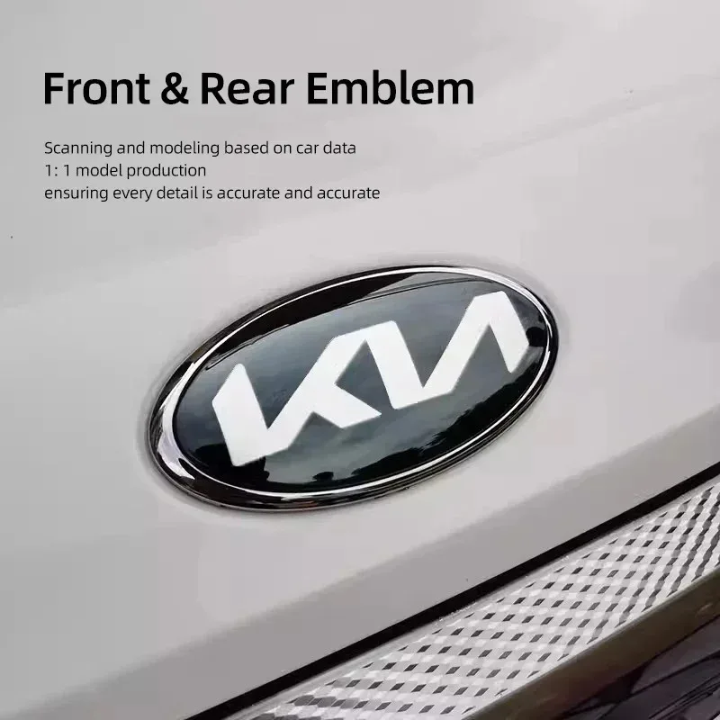 Car Front Hood Emblem Rear Trunk Badge Sticker For KIA EV6 Sorento Niro Stinger Ceed Carnival K5 K9 Soul Carens VQ Cadenza Sport