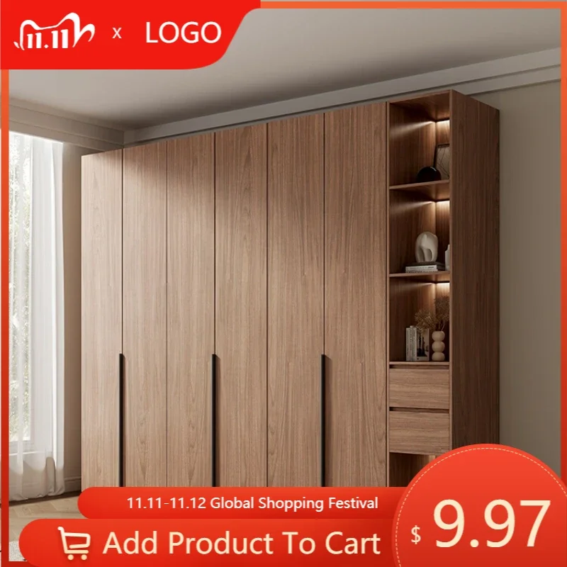 Nordic Organizer Underwear Wardrobe Luxury Doors Storage Open Closets Wardrobe Shelves Drawers Rangement Chambre Furniture