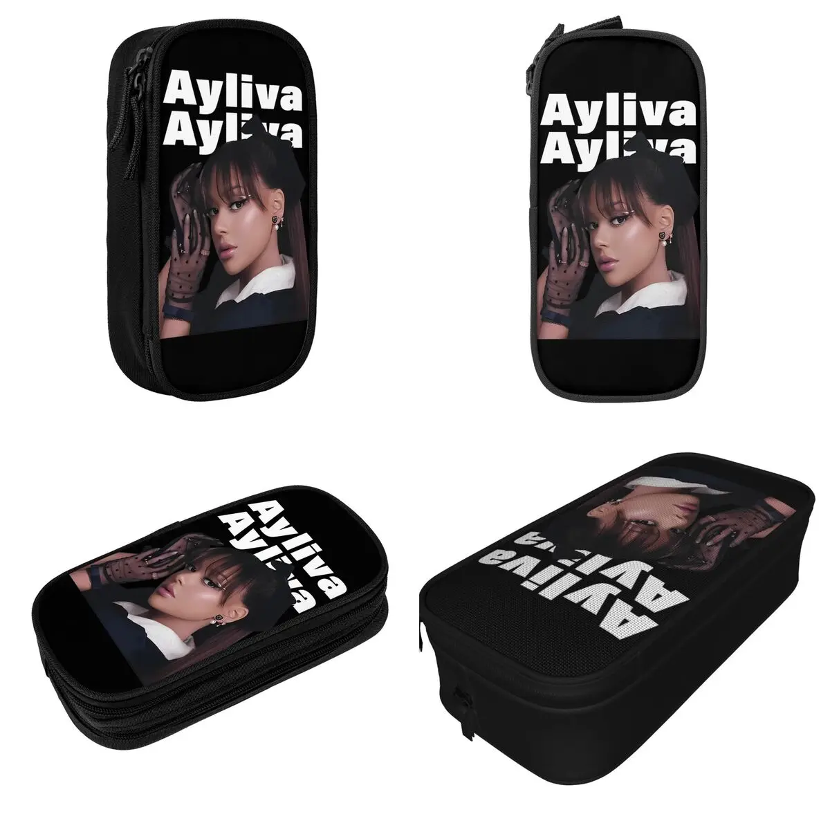 Ayliva In Liebe Tour Singer Pencil Case Creative Pen Box Bag Student Big Capacity Students School Zipper Pencilcases