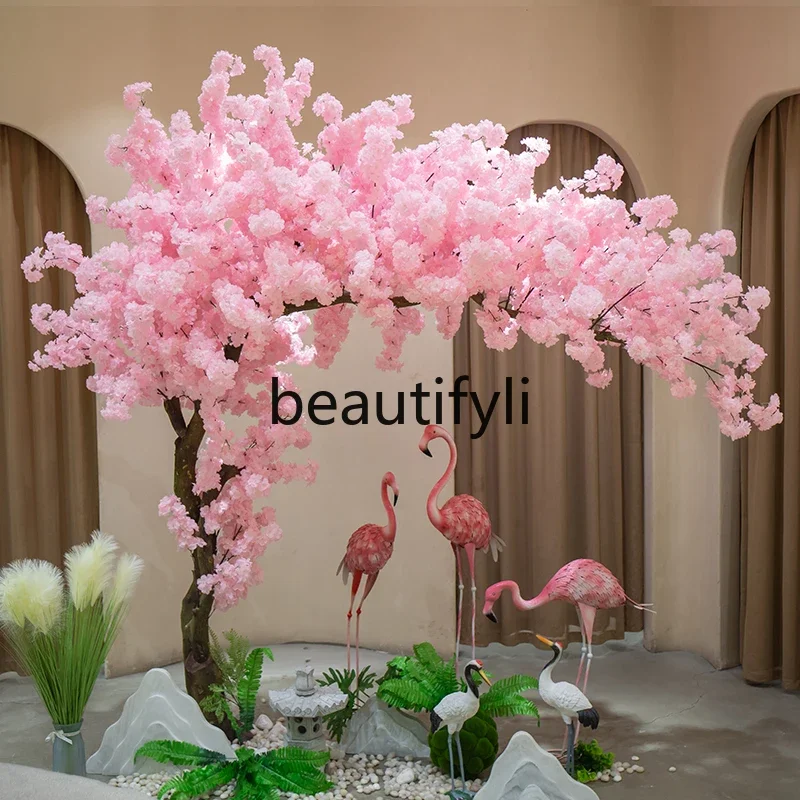 Simulation cherry blossom tree peach blossom tree decorative landscaping