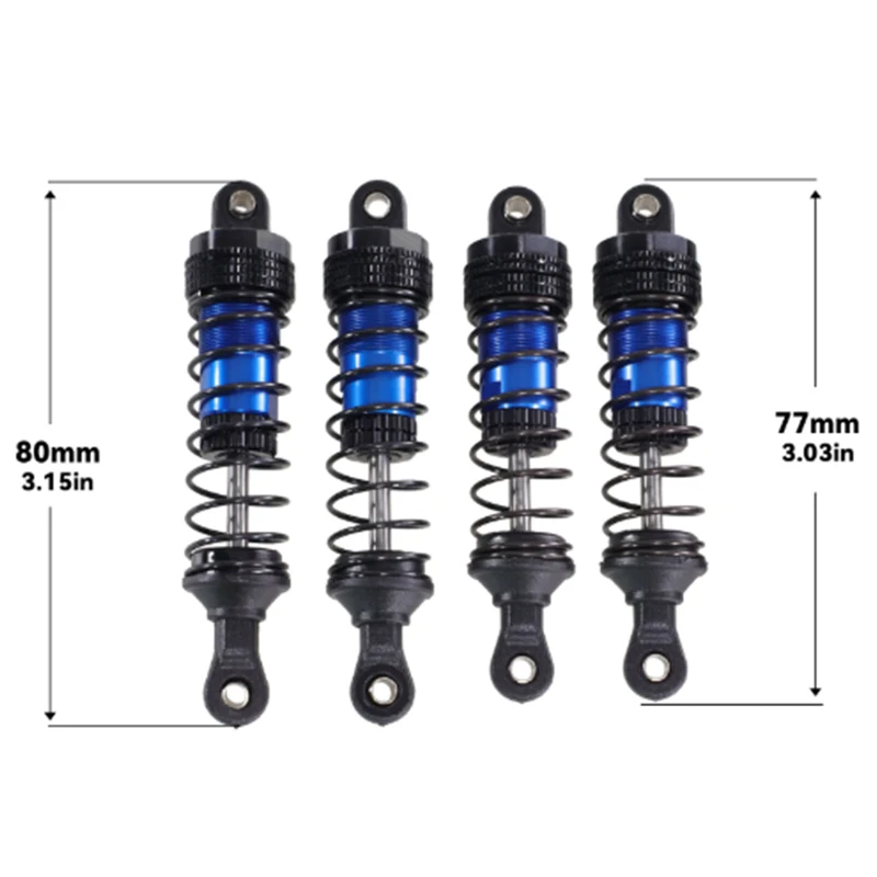 Wltoys RC Car 144001144010 124017 124007 124008 124016 124018 124019 Amortiguador de aceite de Metal accesorios de piezas de mejora