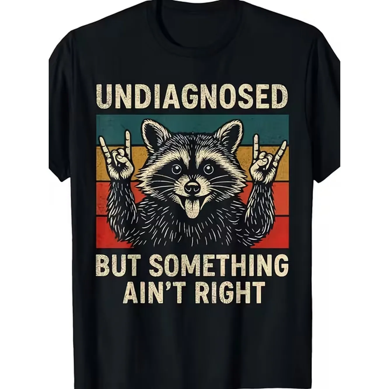Humorous Raccoon Tee But Something Off T Shirt Cozy Sports Lover Top Moisture Resistant Athletic Shirt Ideal for Casual Events