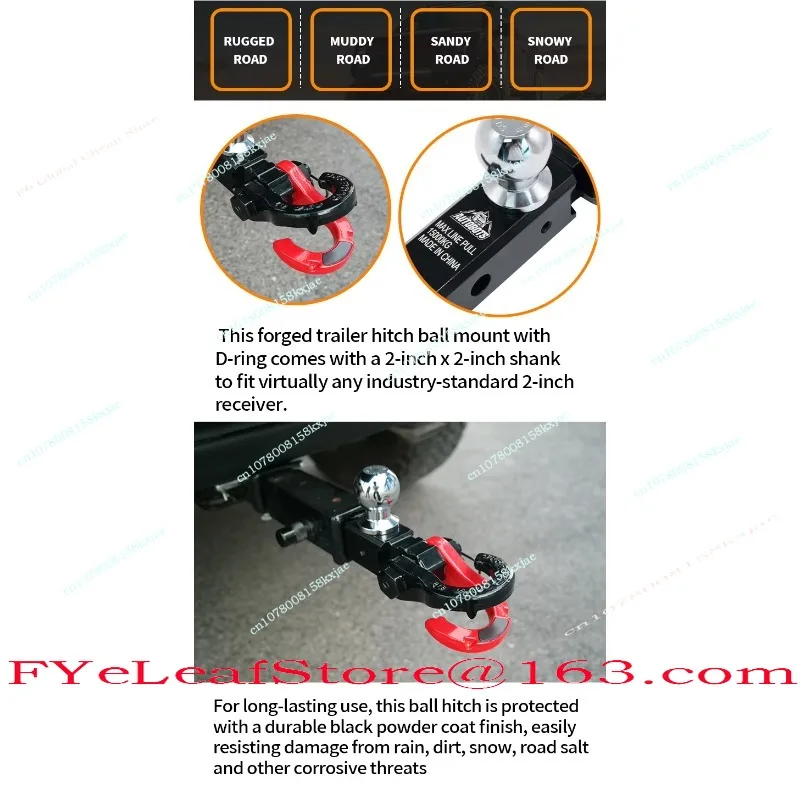 Multi-match Split Traction Recovery Hitch Device Receiver